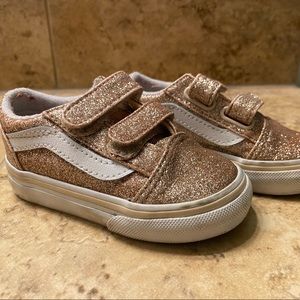 Vans Gold Sparkle Toddler Shoes